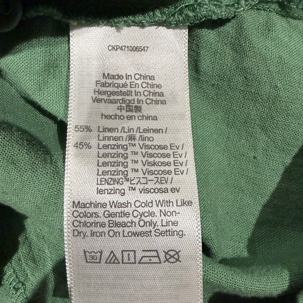 Madewell Margie Mini Dress Trellis Green Size 2 Linen Blend Sweetheart Neckline - Picture 5 of 8